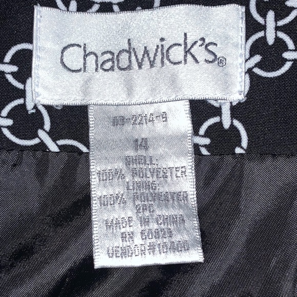 Chadwick’s Black White Chain Print Pencil Skirt Size 14. No flaws. - Picture 3 of 10